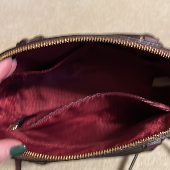 Burgundy Kade Spade hobo bag w/detachable strap - Picture 3 of 5